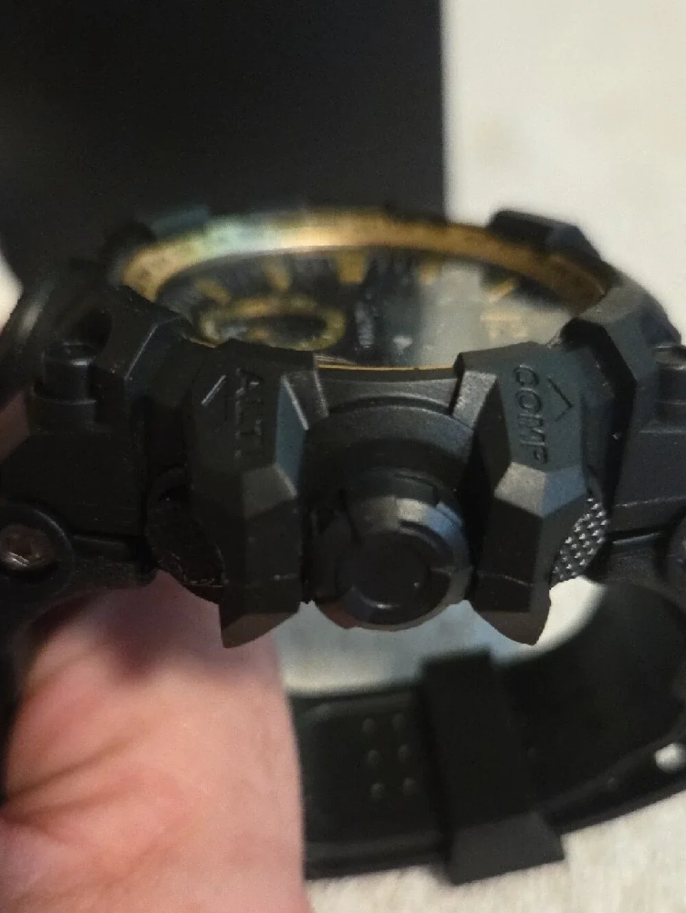 Ativa Black Watch with Gold Accents and Green Backlight